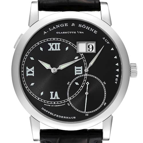 Photo of A. Lange & Sohne Grand Lange 1 White Gold Black Dial Mens Watch 115.028