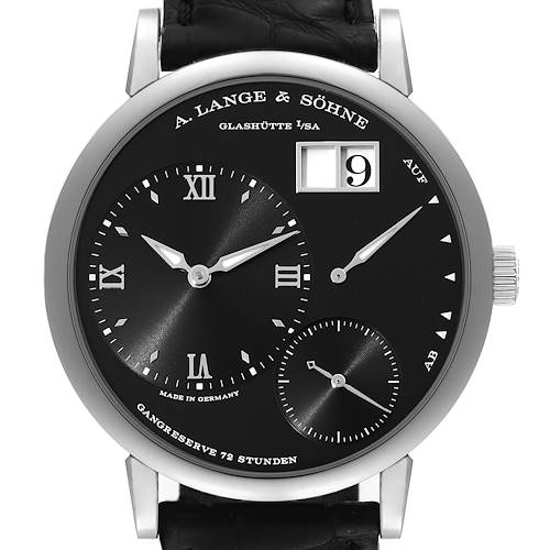 Photo of A. Lange & Sohne Grand Lange 1 White Gold Black Dial Mens Watch 117.028