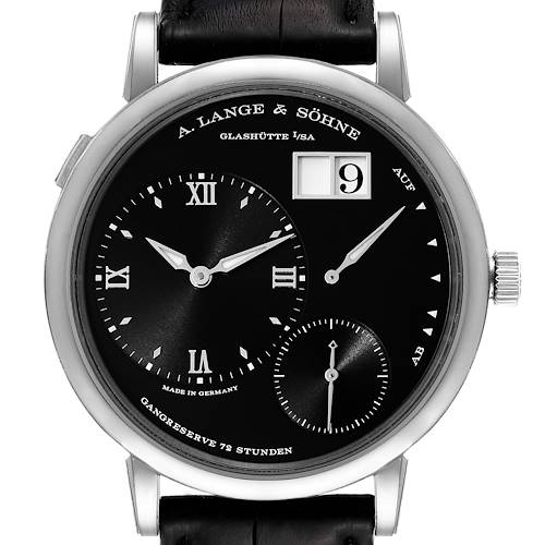 Photo of A. Lange & Sohne Grand Lange 1 White Gold Black Dial Mens Watch 117.028 Unworn