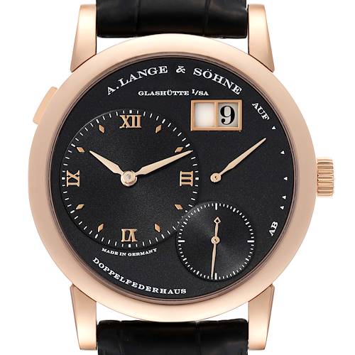 Photo of A. Lange & Sohne Lange 1 Rose Gold Black Dial Mens Watch 101.031