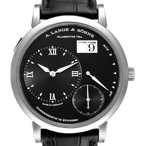 Photo of A. Lange Sohne Grand Lange 18k White Gold Mens Watch 117.028 Box Papers