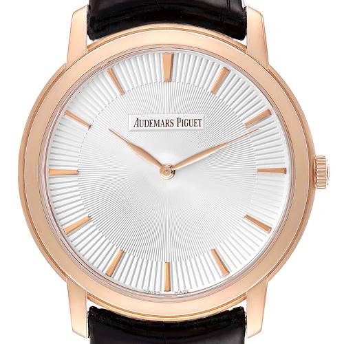 Photo of Audemars Piguet Jules 41mm Extra-Thin Rose Gold Mens Watch 15180R Papers