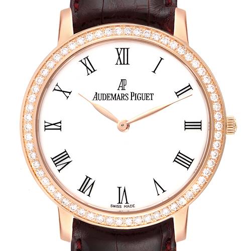 Photo of Audemars Piguet Jules Rose Gold White Dial Diamond Mens Watch 15103