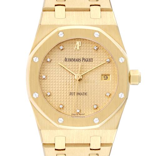 Photo of Audemars Piguet Royal Oak 18k Yellow Gold Mens Watch 15000BA Box Papers