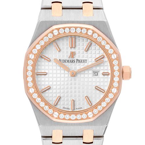 Photo of Audemars Piguet Royal Oak 33 Steel Rose Gold Diamond Ladies Watch 67651SR