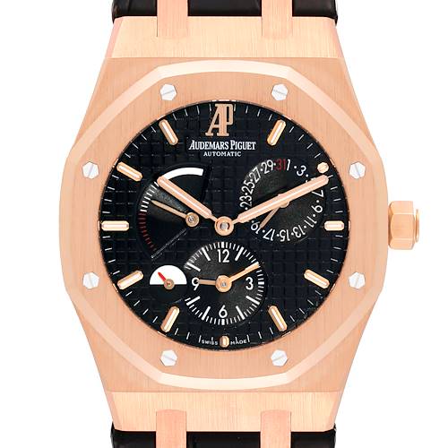 Photo of Audemars Piguet Royal Oak Dual Time Rose Gold Mens Watch 26120OR