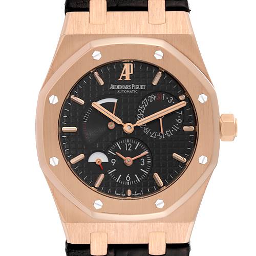 Photo of Audemars Piguet Royal Oak Dual Time Rose Gold Mens Watch 26120OR