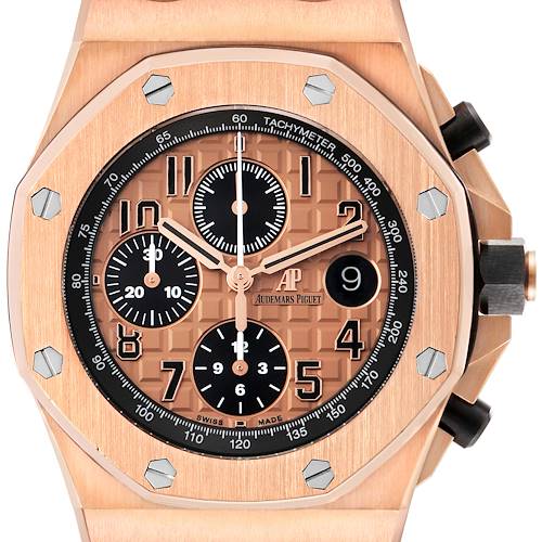 Photo of Audemars Piguet Royal Oak Offshore Rose Gold Chronograph Mens Watch 26470OR