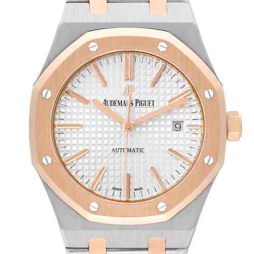 Photo of Audemars Piguet Royal Oak Steel Rose Gold Mens Watch 15400SR