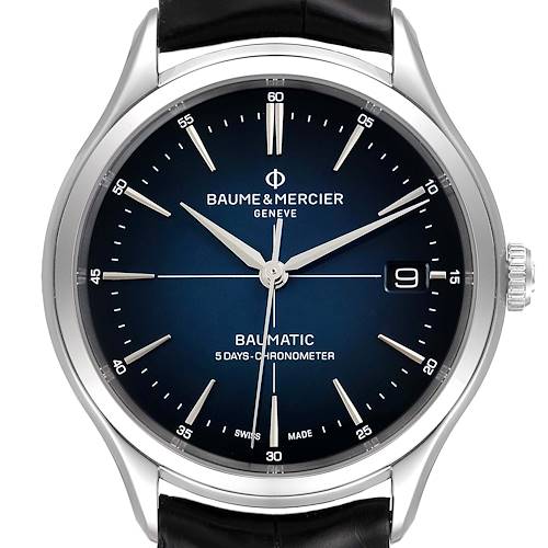 Photo of Baume Mercier Clifton Baumatic Automatic Steel Mens Watch 10467 Box Card