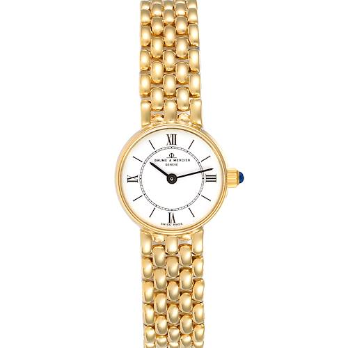 Photo of Baumer Mercier 14k Yellow Gold White Dial Cocktail Ladies Watch