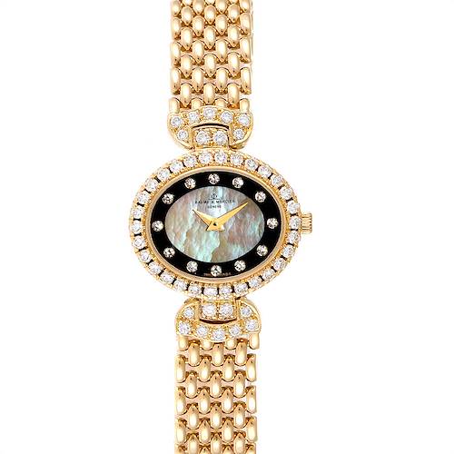 Photo of Baume Mercier Yellow Gold MOP Diamond Vintage Cocktail Ladies Watch 18523