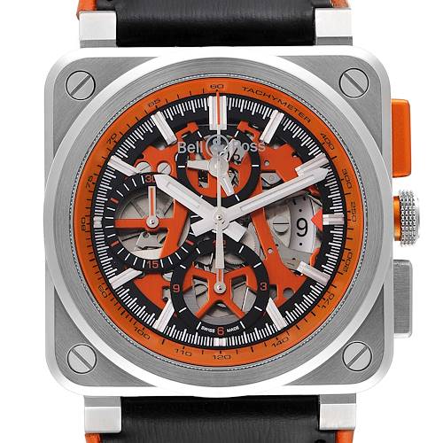 Photo of Bell & Ross Aero GT Orange Skeleton Steel Mens Watch BR0394