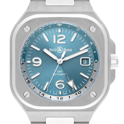 Photo of Bell & Ross GMT Sky Blue Steel Mens Watch BR05 Unworn