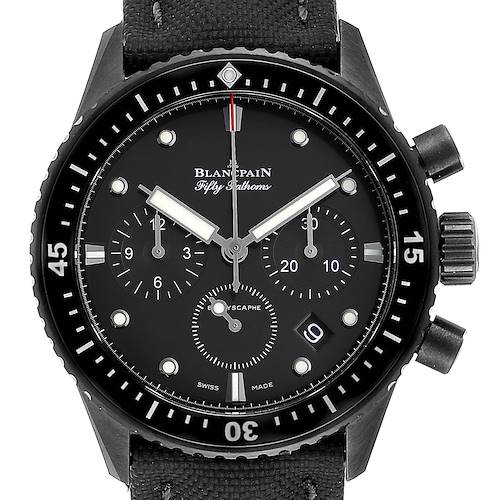 Photo of Blancpain Fifty Fathoms Bathyscaphe Ceramic Mens Watch 5200 Box Card