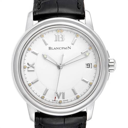 Photo of Blancpain Leman Ultra Slim White Dial Steel Mens Watch 2100 Box Papers