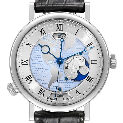 Photo of Breguet Classique Hora Mundi Platinum Mens Watch 5717 Box Papers