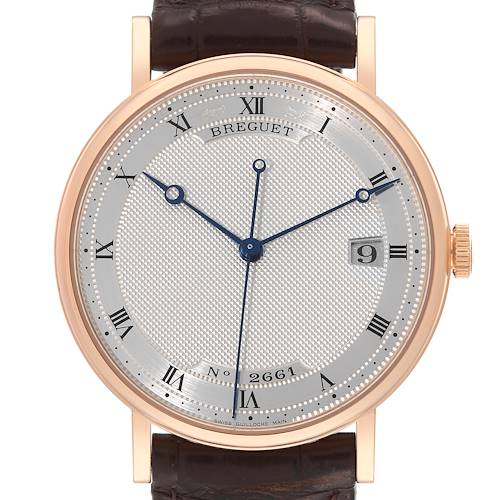 Photo of Breguet Classique Rose Gold Silver Dial Mens Watch 5177 5177br