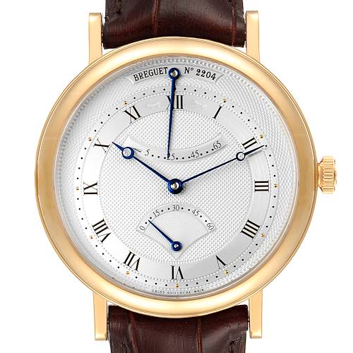 Photo of Breguet Classique Yellow Gold Retrograde Seconds Mens Watch 5207 Papers