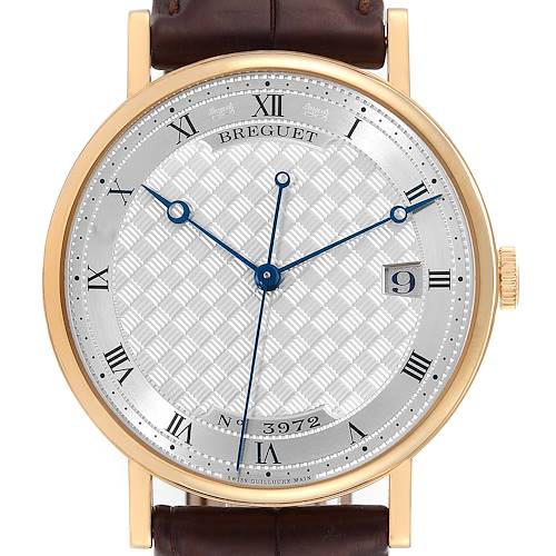 Photo of Breguet Classique Yellow Gold Silver Dial Mens Watch 5177 Papers