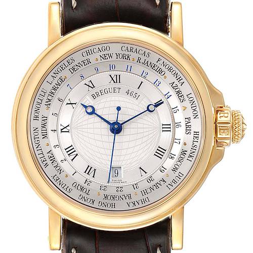 Photo of Breguet Marine Hora Mundi  WorldTime Yellow Gold Mens Watch 3700