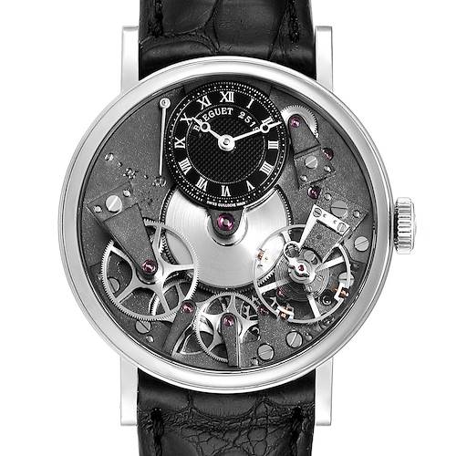 Photo of Breguet Tradition Skeleton Dial White Gold Manual Wind Mens Watch 7027BB