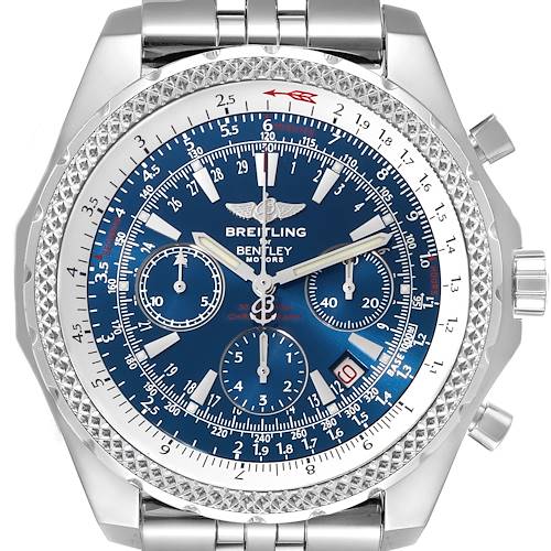 Photo of Breitling Bentley Motors Blue Dial Chronograph Steel Mens Watch A25362