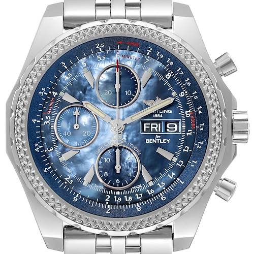 Photo of Breitling Bentley Motors GT Mother of Pearl Dial Steel Watch A13362