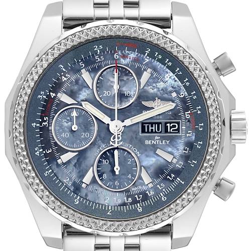 Photo of Breitling Bentley Motors GT Mother of Pearl Dial Steel Watch A13362 Box Card