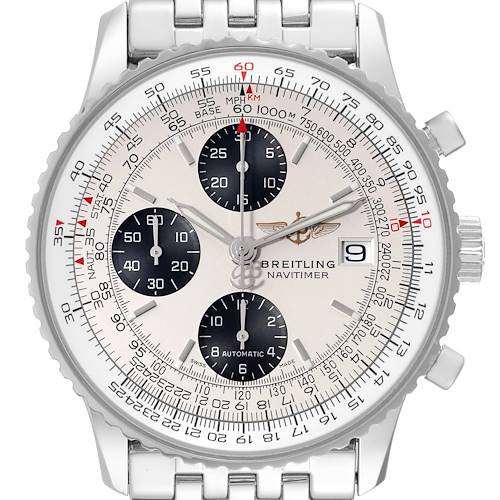 Photo of Breitling Navitimer Heritage Silver Panda Dial Steel Mens Watch A13324 Box Card