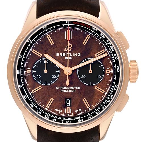 Photo of Breitling Premier B01 Bentley Centenary Limited Edition Rose Gold Mens Watch RB0118 Box Card