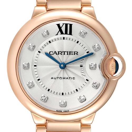 Photo of Cartier Ballon Bleu 36 Rose Gold Diamond Ladies Watch WE902026