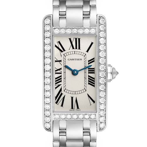 Photo of Cartier Tank Americaine White Gold Diamond Ladies Watch WB7073L1