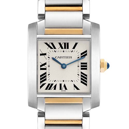 Photo of Cartier Tank Francaise Steel Yellow Gold Mens Watch W51006Q4