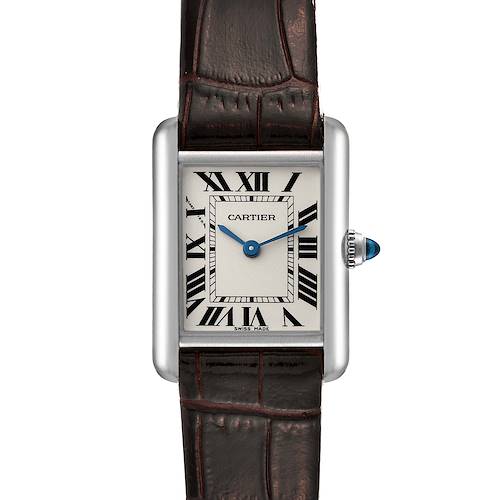 Photo of Cartier Tank Louis White Gold Brown Strap Ladies Watch W1541056