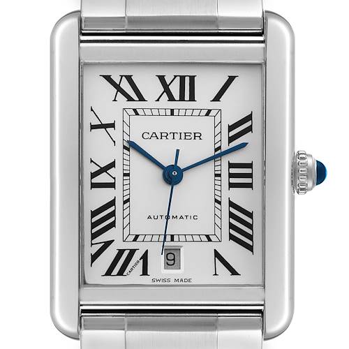 Photo of Cartier Tank Solo XL Silver Dial Automatic Steel Mens Watch W5200028