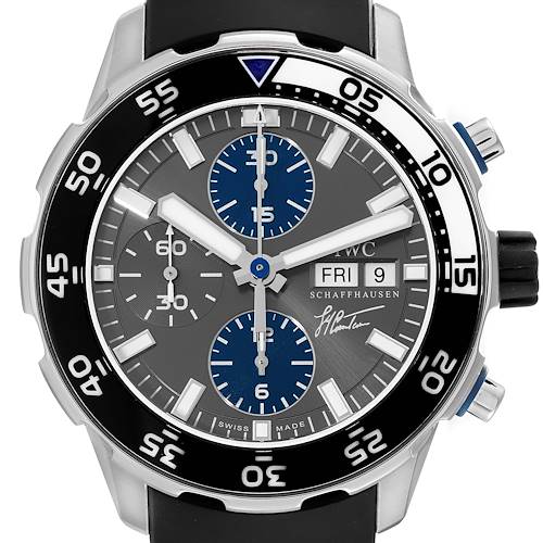 Photo of IWC Aquatimer Jacques Yves Costeau Edition Day Date Steel Mens Watch IW376706