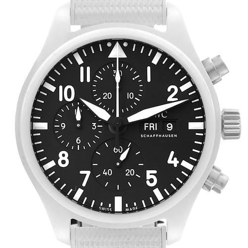 Photo of IWC Pilot Top Gun Chronograph Ceramic Mens Watch IW389105 Box Card