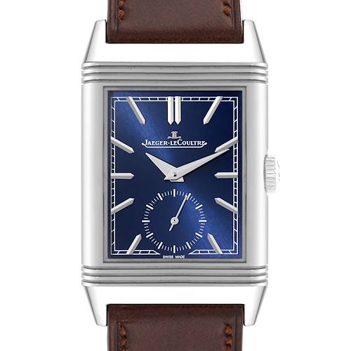 Photo of Jaeger LeCoultre Reverso Tribute Blue Dial Steel Mens Watch 214.8.62 Q3978480