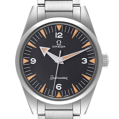 Photo of Omega Railmaster 1957 Trilogy Limited Edition Steel Mens Watch 220.10.38.20.01.002 Box Card