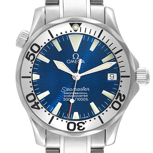 Photo of Omega Seamaster 300M Blue Dial Steel Mens Watch 2253.80.00 Card