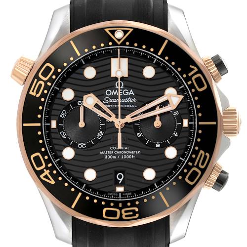 Photo of Omega Seamaster Diver Steel Rose Gold Mens Watch 210.22.44.51.01.001 Box Card