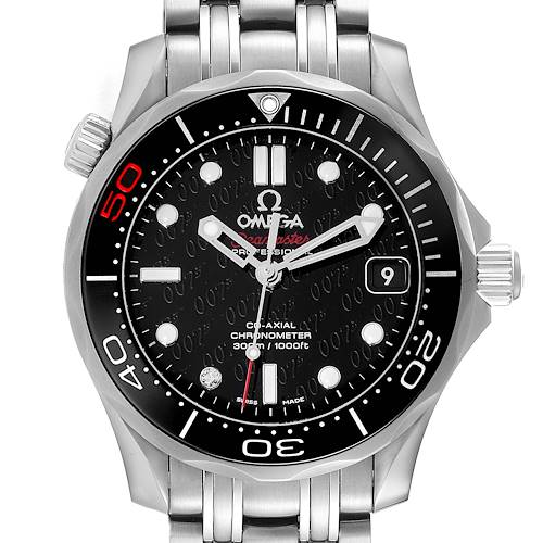 Photo of Omega Seamaster Midsize James Bond Limited Edition Mens Watch 212.30.36.20.51.001 Box Card