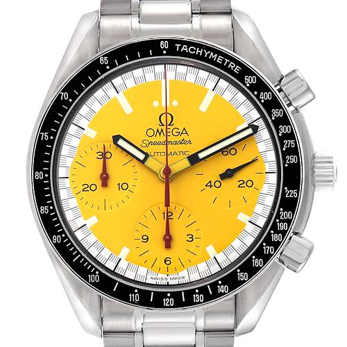 Photo of Omega Speedmaster Schumacher Yellow Dial Steel Mens Watch 3510.12.00 Box Card