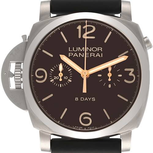 Photo of Panerai Luminor 1950 Chrono Monopulsate Left Handed Titanium Mens Watch PAM00579