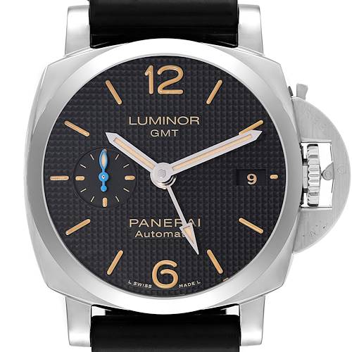 Photo of Panerai Luminor 1950 GMT 42mm Steel Mens Watch PAM01535 Papers