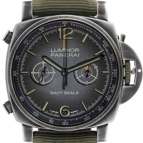 Photo of Panerai Luminor Chrono Navy Seals Limited Edition Steel Mens Watch PAM01409 Box Card