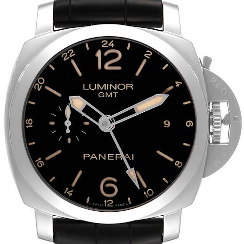 Photo of Panerai Luminor GMT 44mm Steel Mens Watch PAM00531 Papers