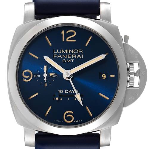 Photo of Panerai Luminor Marina 1950 10 Days GMT 44mm Watch PAM00986 Box Papers