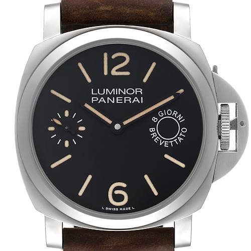 Photo of Panerai Luminor Marina 8 Days Limited Edition Steel Mens Watch PAM00590 Box Papers